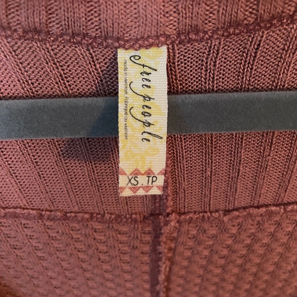 Free People waffle printed thermal long sleeve tunic - Picture 2 of 3